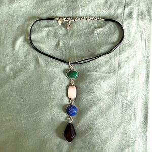 Chico’s blue green long necklace